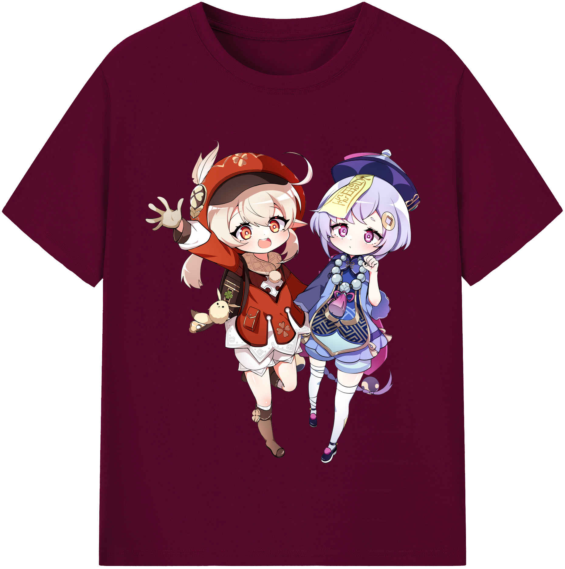 げんし神 七七 なな  genshin Nana レディースカジュアルプリントTシャツ（綿100％）